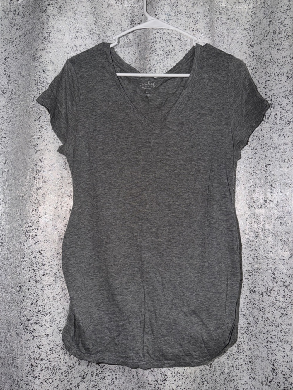 Isabel Maternity by Ingrid & Isabel Heather Gray V-Neck Maternity Tee